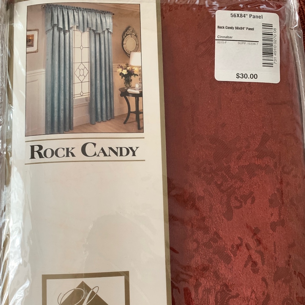 Red Cinnabar Curtains & Valances (NWOT) - Picture 2 of 11